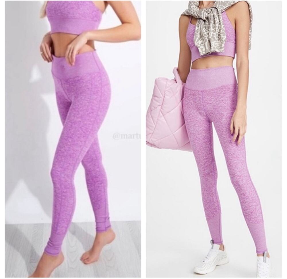 Alo Yoga High Waist Alosoft Lounge Leggings Gym - Electric Violet- Size Small
